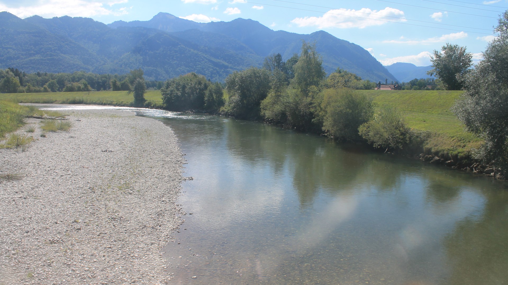 Live webcam view Tiroler Achen near Übersee