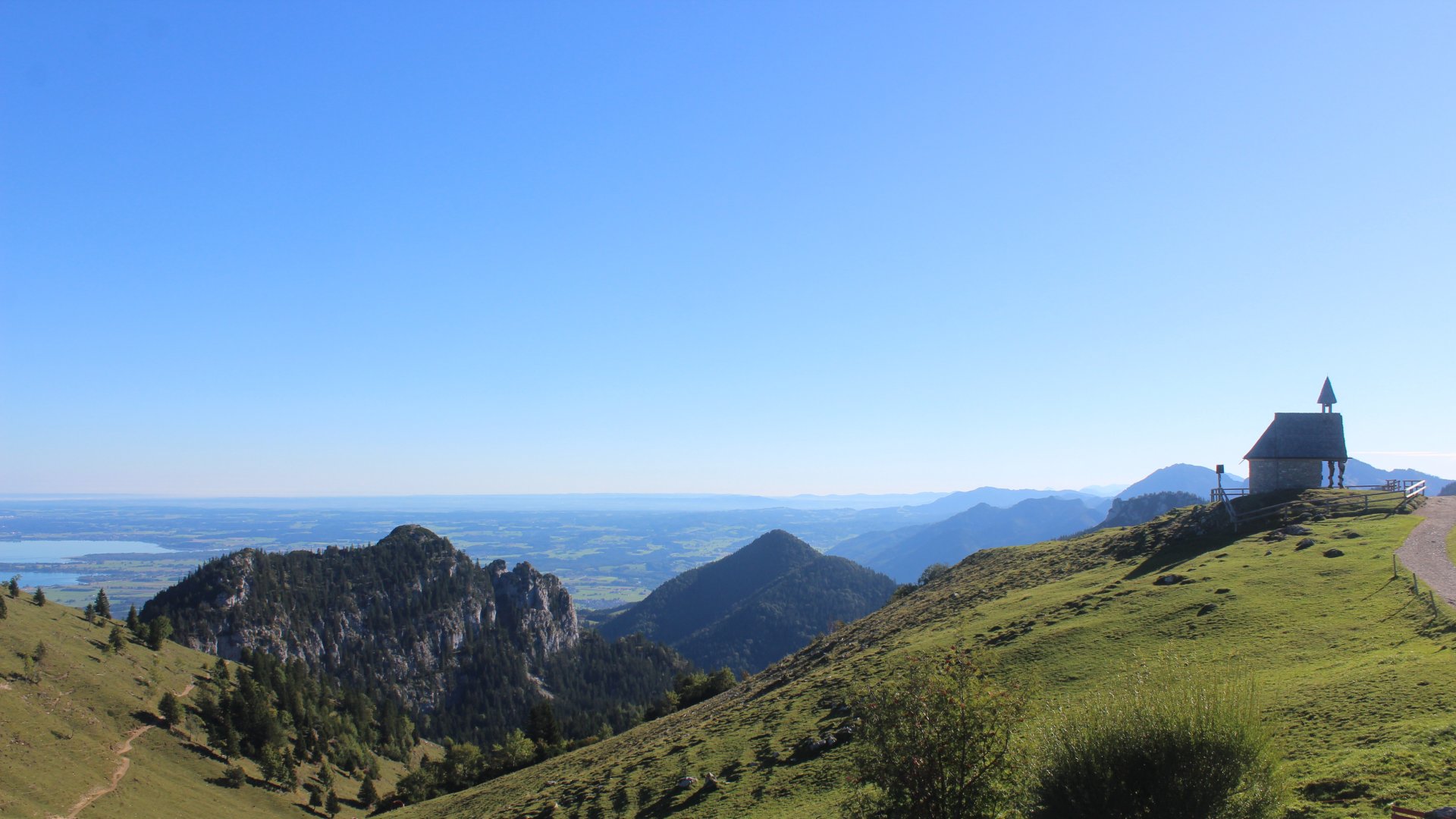 Live Ansicht Webcam Steinlingalm | Richtung Chiemsee